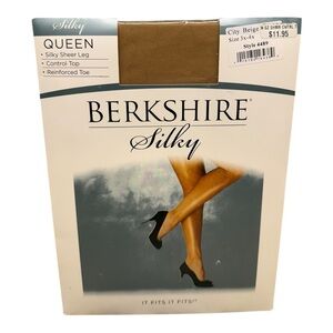Berkshire Control Top Silky Sheer Leg Pantyhose Queen 3X-4X City Beige 4489